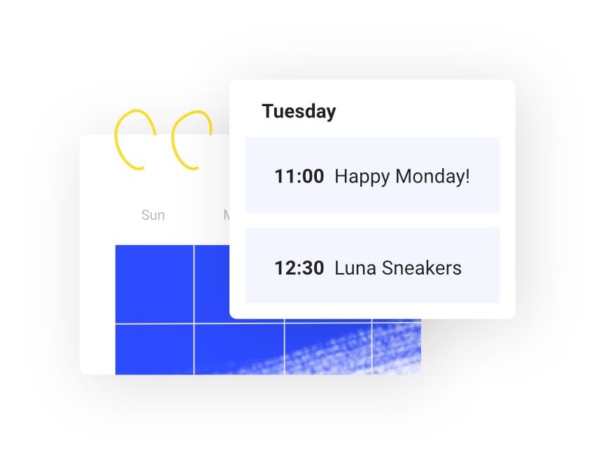 Illustration of Buffer's calendar feature